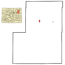 Washington County Colorado Incorporated and Unincorporated areas Akron Highlighted